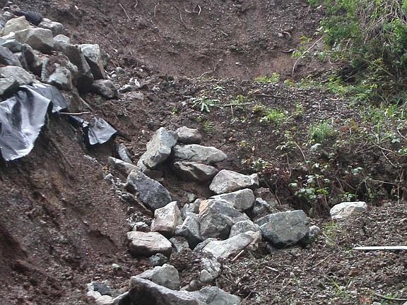 Tons of Granite Rock fall