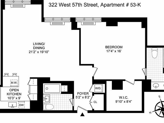 2nd image of 322 W 57th St APT 53K1