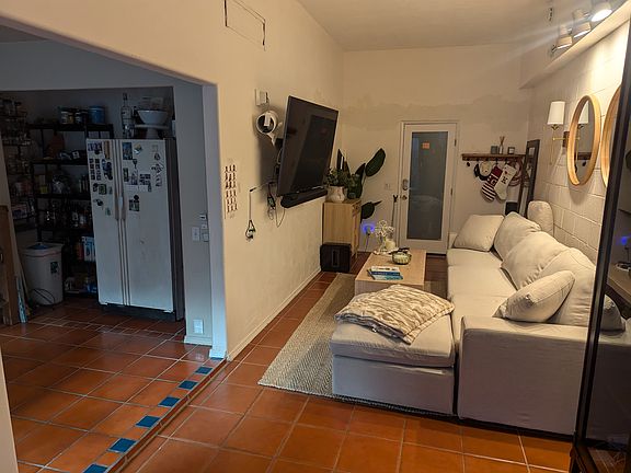 Living room and kitchen