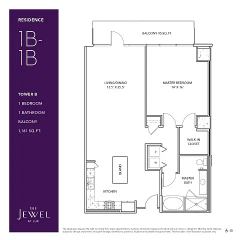 Floor plan 1B-1B
