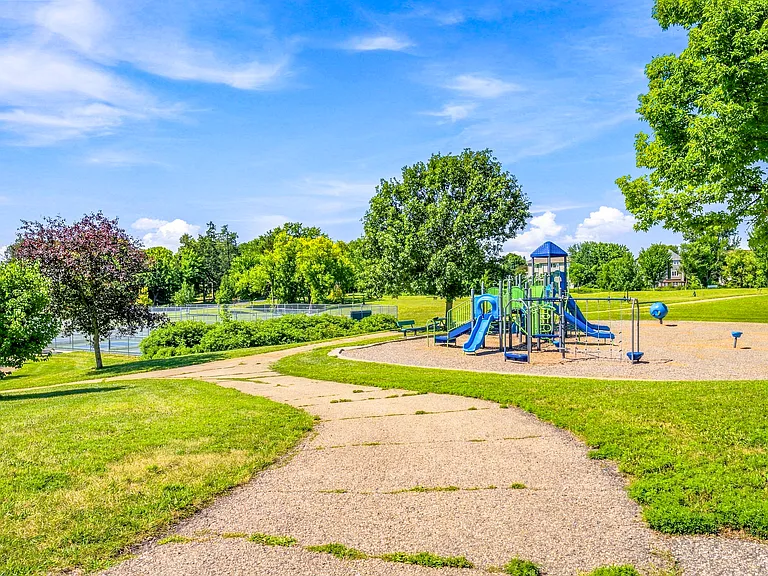 Round House Park - playground, 4 pickleball courts, 1 tennis court, 1/2 court basketball