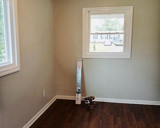 Bedroom with new windows and paint