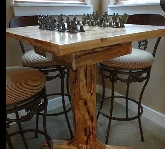 chess table in game room
