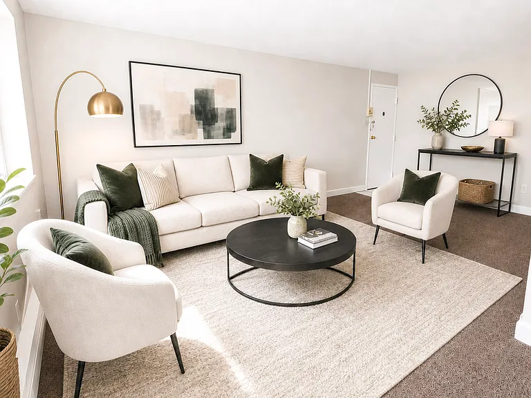 Carpeted 1 Bed/1 Bath (Unit 104) - Staged