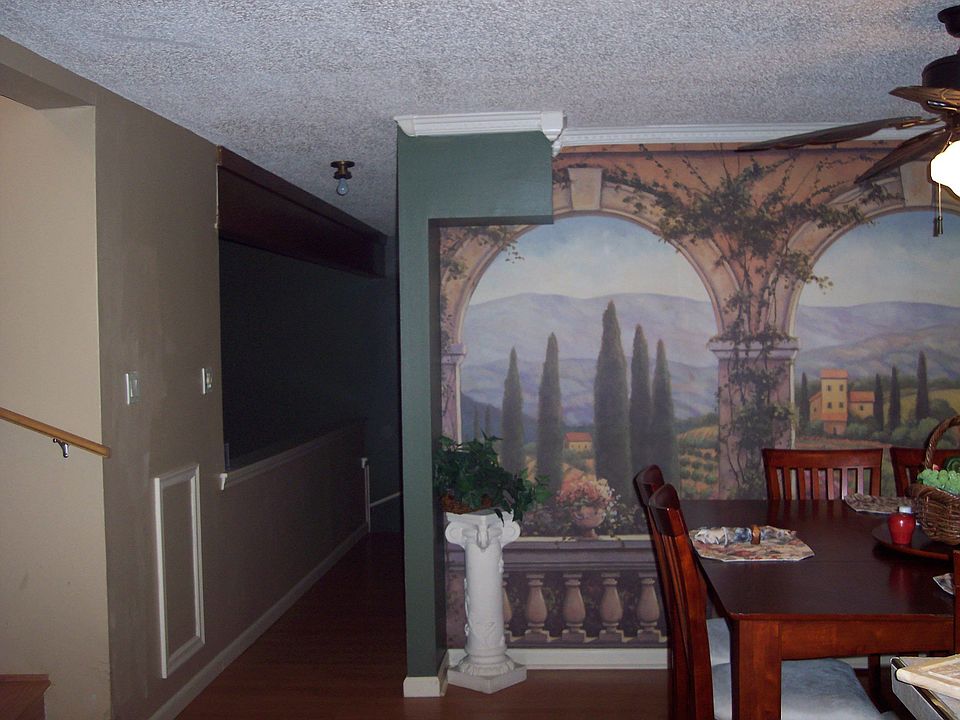 Dining and walkway to living room 