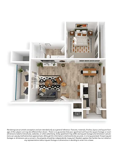 Floor plan 1x1 Premium