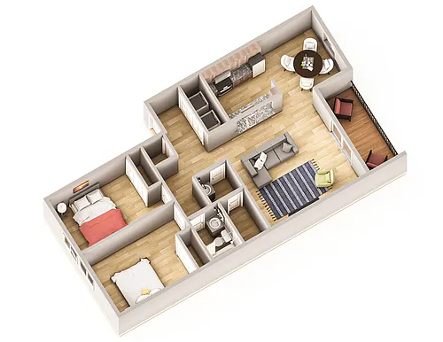 Floor plan Standard 2 bed