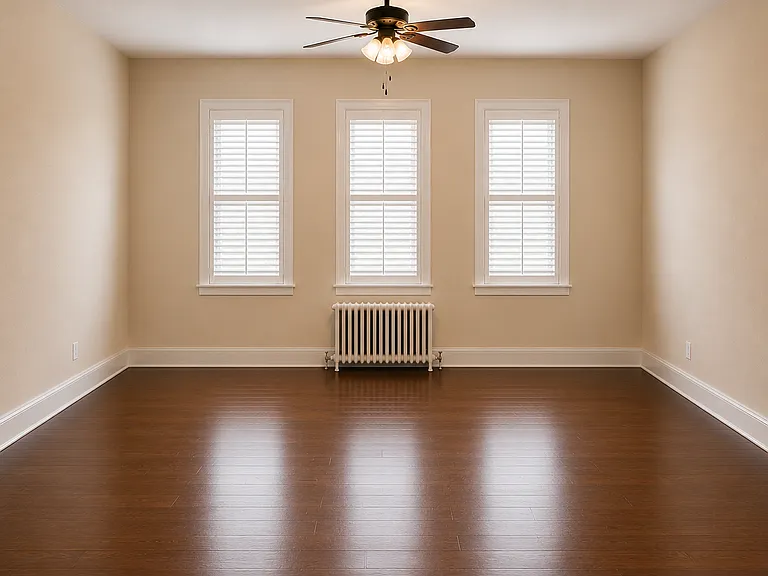 Dining Room with Warm Tones and Ligh. tNeutral Elegance, Luxury Vinyl Plank (LVP) Floor and a Low Satin Sheen.