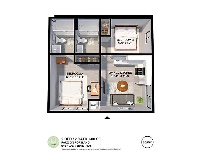 Floor plan Two Bedroom A