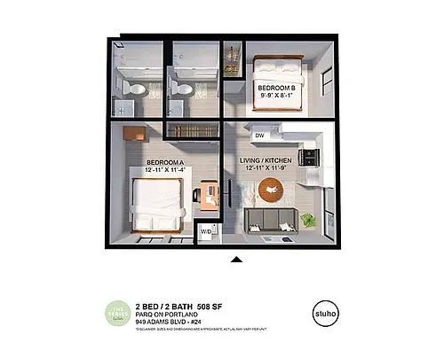 Floor plan Two Bedroom A