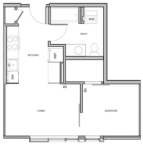 Floor plan 1X1 - C2