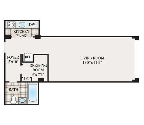 Floor plan Small Studio
