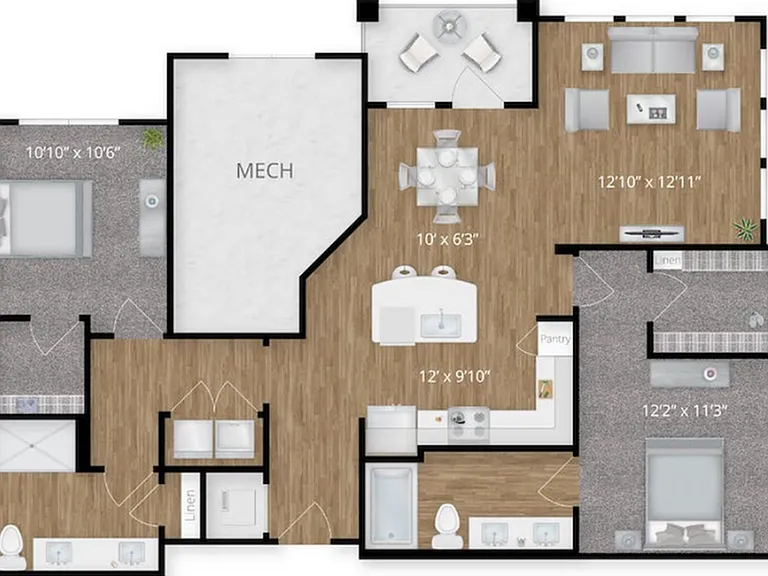 Explore this spacious and inviting apartment layout, perfect for modern living. Explore this spacious and inviting apartment layout, perfect for modern living.