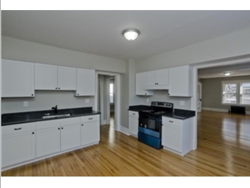 Freshly updated kitchen with granite countertops.