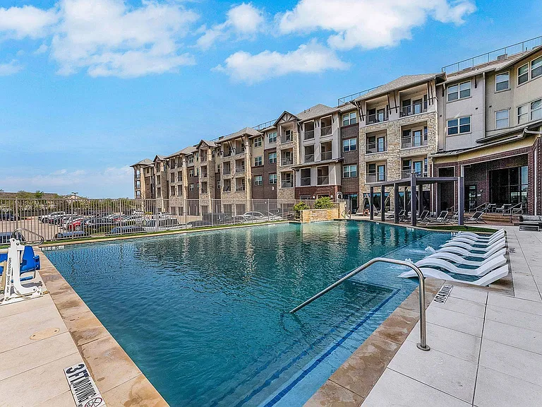 Refreshing resort-style pool at Discovery Park Apartments in Denton