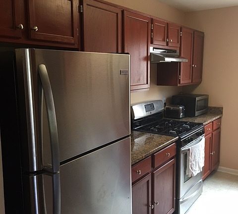 Kitchen with SS appliances