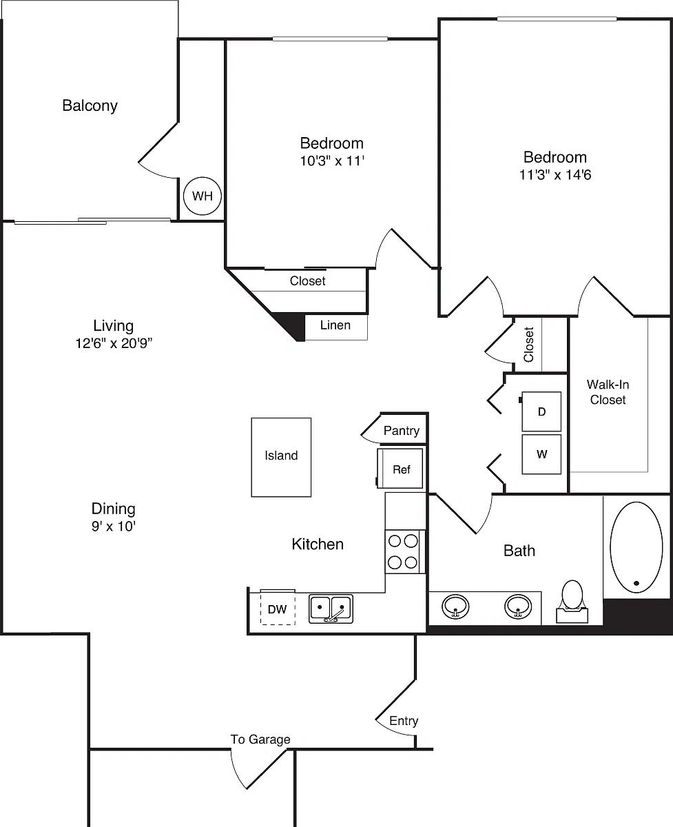 Floor plan The Granada - Garage