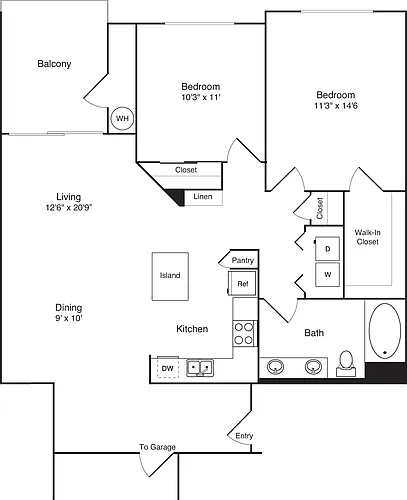 Floor plan The Granada - Garage