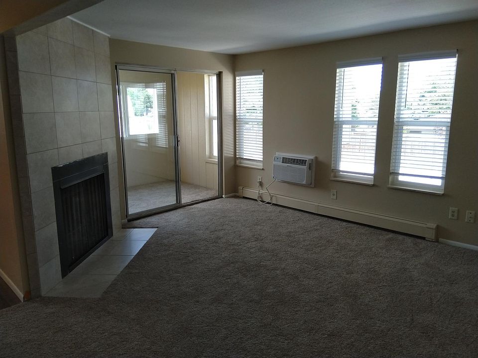 Family room with wood burning fireplace