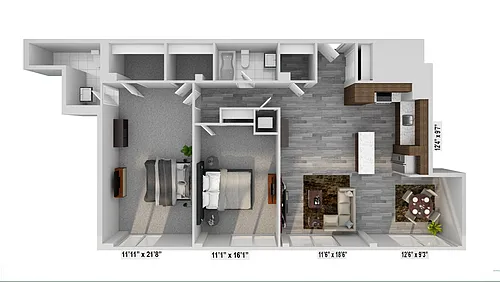 Floor plan 2 Bed Premium C