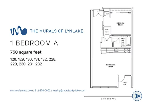 Floor plan 1 Bedroom A