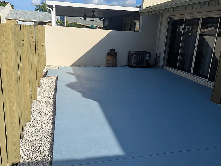 Back Patio with storage closet