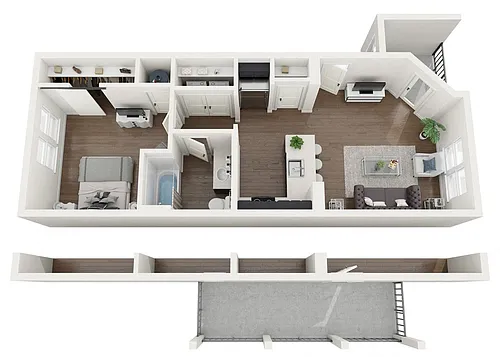 Floor plan 1G-N BALCONY