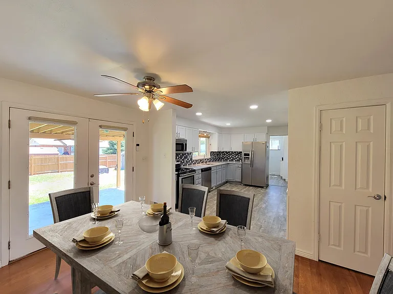 Eat in Kitchen with French doors to covered patio