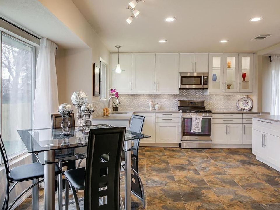 Open dining and kitchen