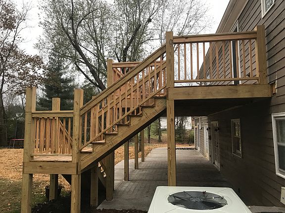 New deck and Trane Heat/Air 