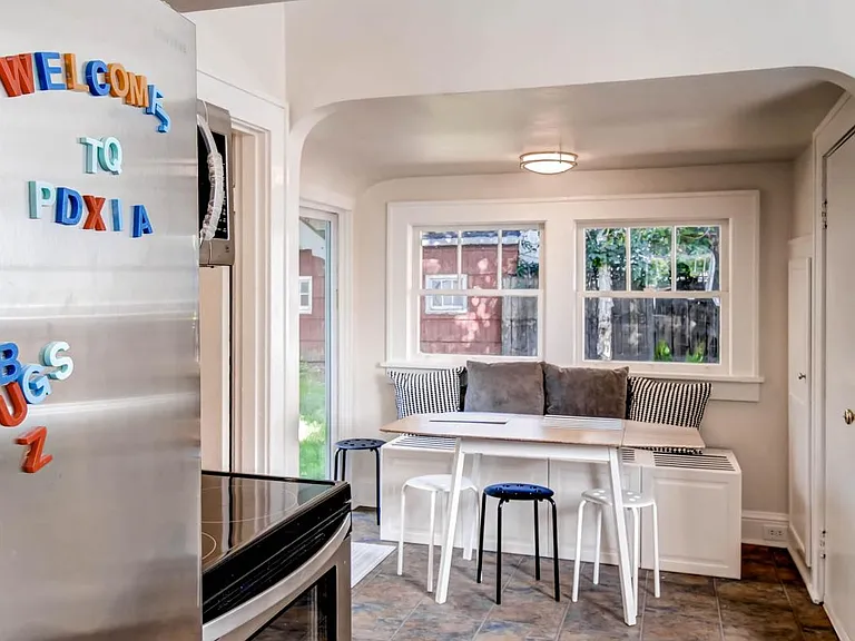 Enjoy Coffee & Glass of Wine in Breakfast Nook that Leads to