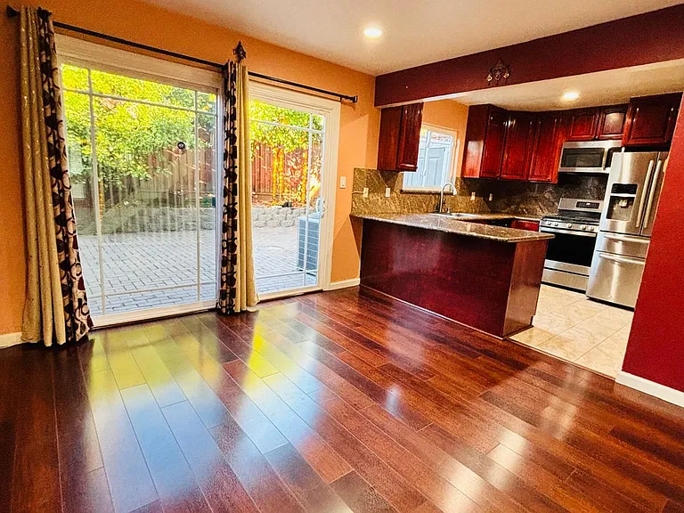 View of backyard from Dining