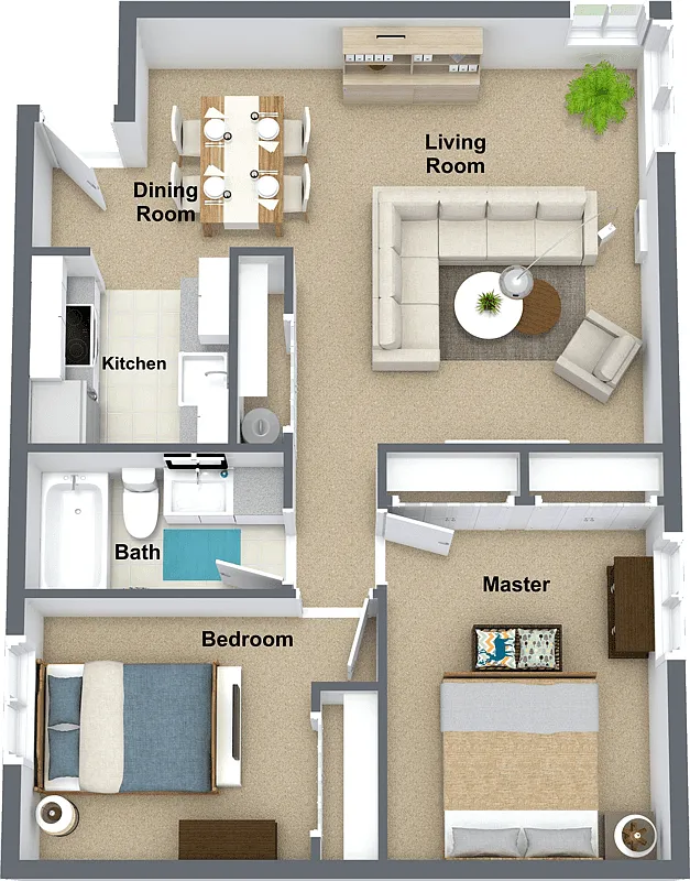 Floor plan 2 bedroom