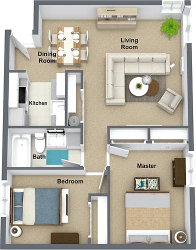 Floor plan 2 bedroom