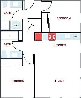 2 Bed, 2 Bath - Apt A 2 Bed, 2 Bath - Apt A