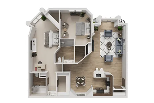 Floor plan 2 Bedroom B