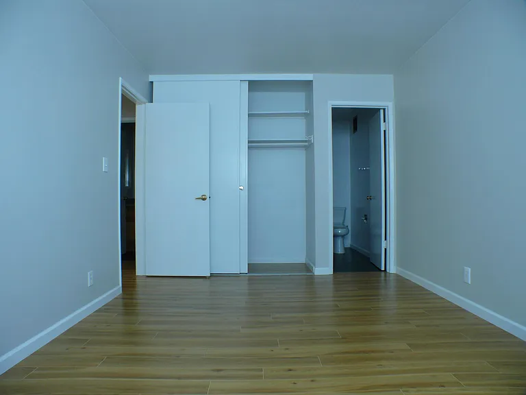 Large master bedroom with 0.5 bath - Closet view