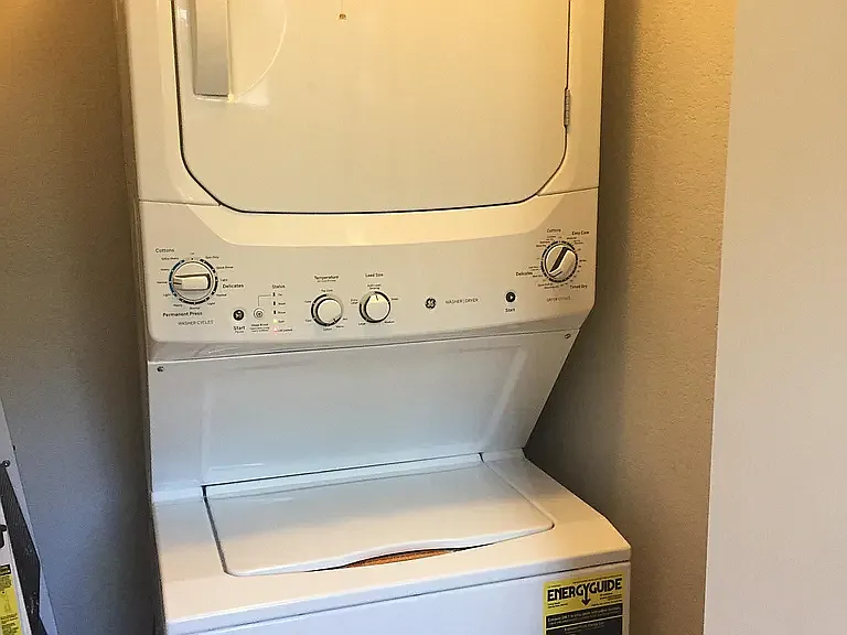 In-unit washer and dryer in mudroom