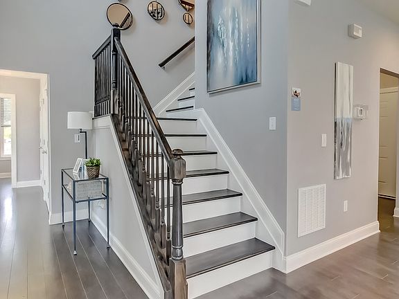 Grand staircase in the foyer