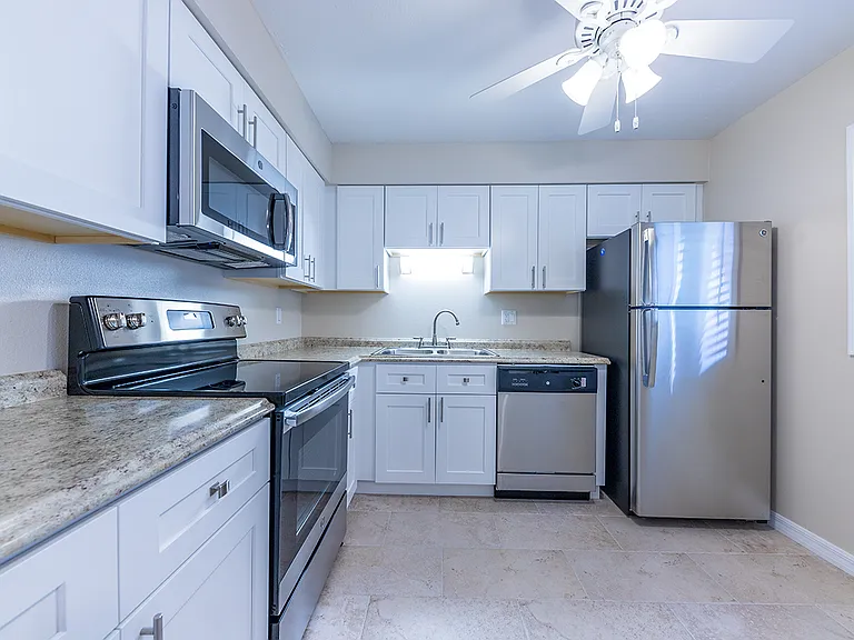 Stainless steel appliances in select homes