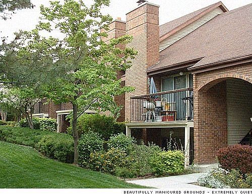 front of unit - unit is down half flight of stairs