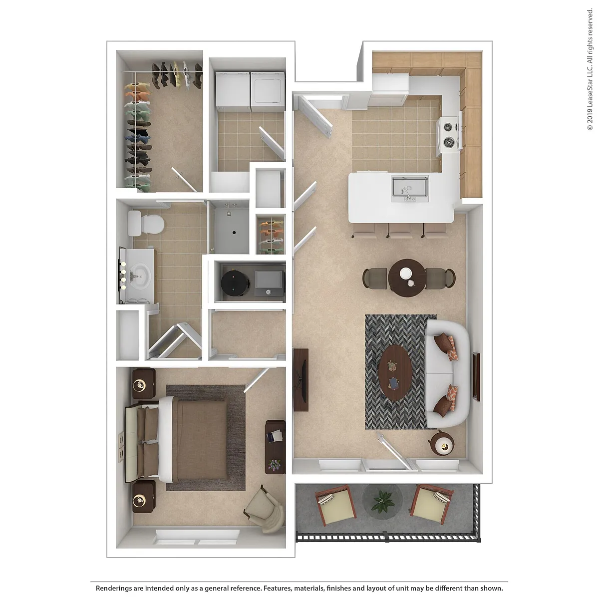 Floor plan 1 Bedroom Traditions