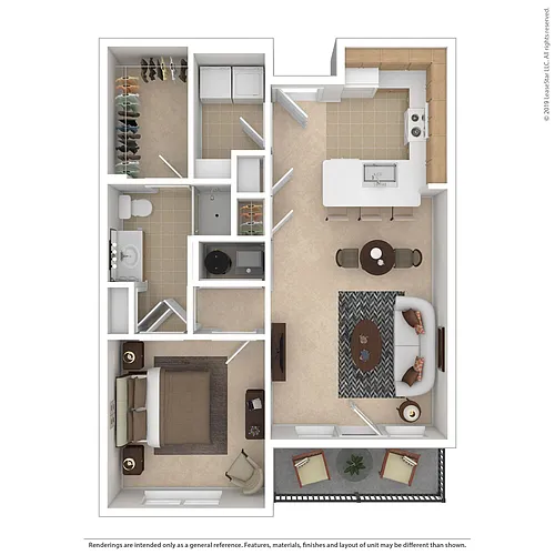 Floor plan 1 Bedroom Traditions