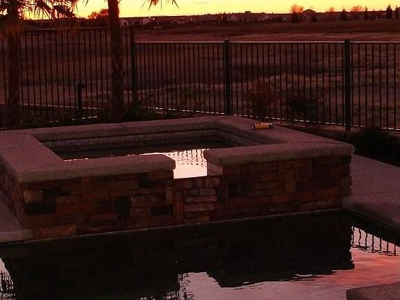 Sunset with Pool and Spa