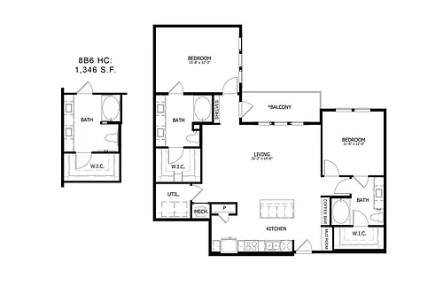Floor plan Stag's Leap 8B6