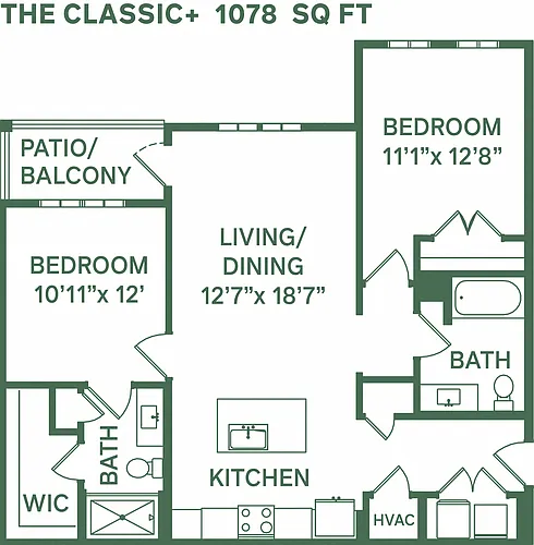 Floor plan Classic+ B1+