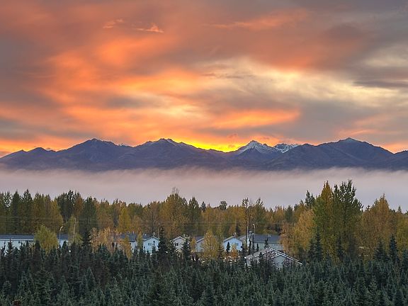 Sunrise view from the house