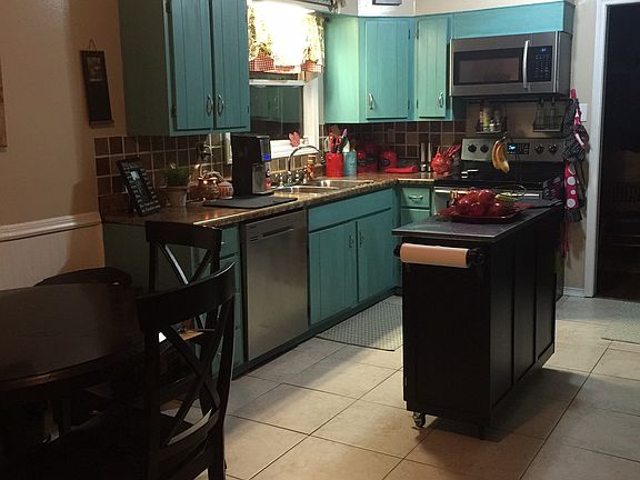 Chalk painted cabinets