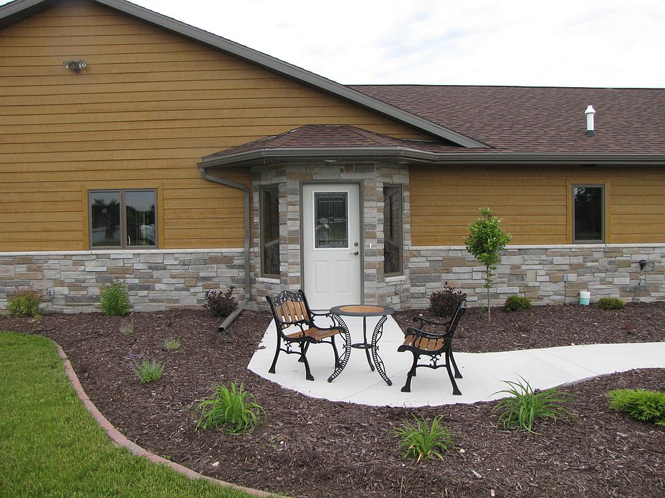 Front entrance faces south