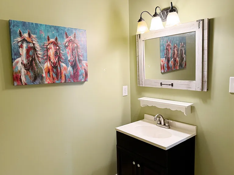 3rd bathroom - no waiting on others for the sink.